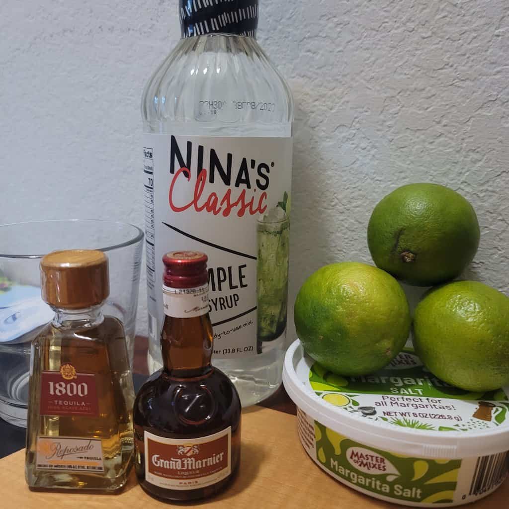 Ingredients for a Cadillac Margarita