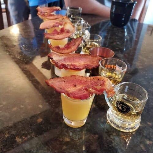 Breakfast Shots in shot glasses