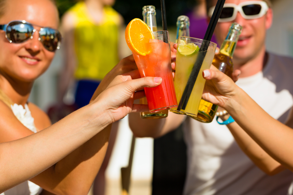 People toasting to a fun day