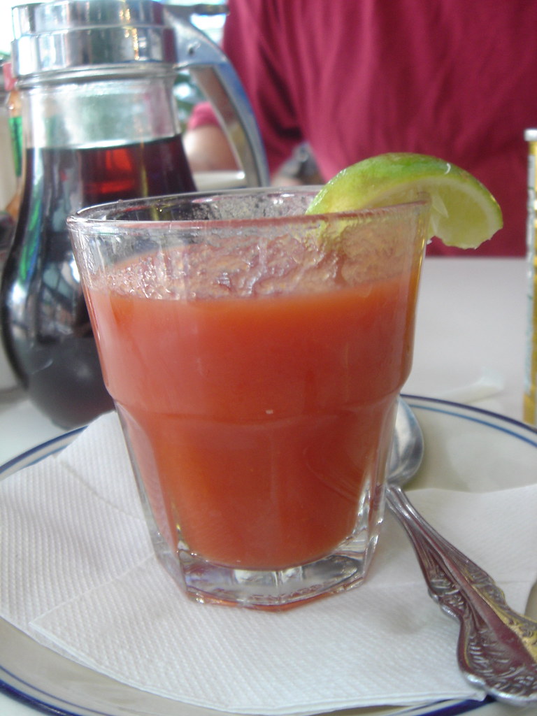Hangover Remedy - Tomato Juice in glass