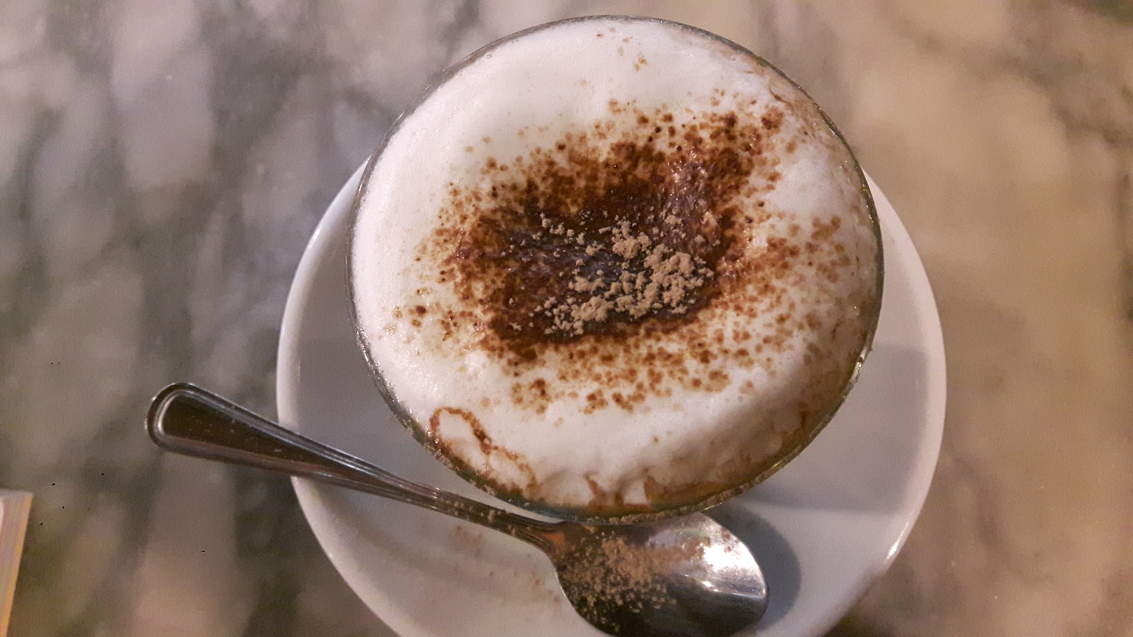 Spanish Coffee Cocktail with a spoon