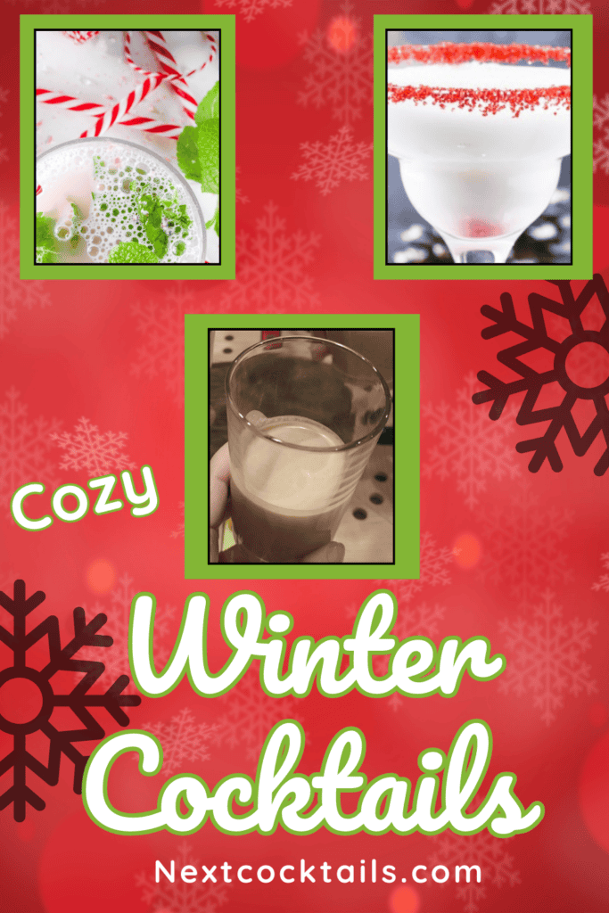 Pinterest Pin about Winter Cocktails